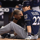 Image for article titled Christian Yelich Fractures Kneecap With Foul Ball, Is Done For The Season
